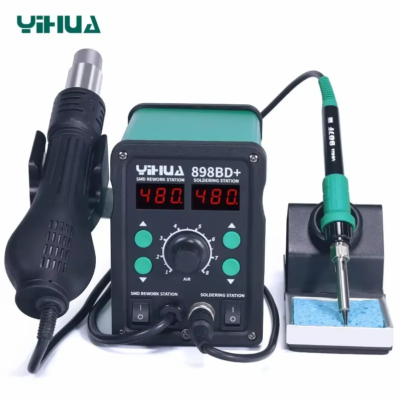 Smd Rework Station Hot Air Soldering 2 In 1 - YIHUA 898BD+ 220V Stazione di Saldatura