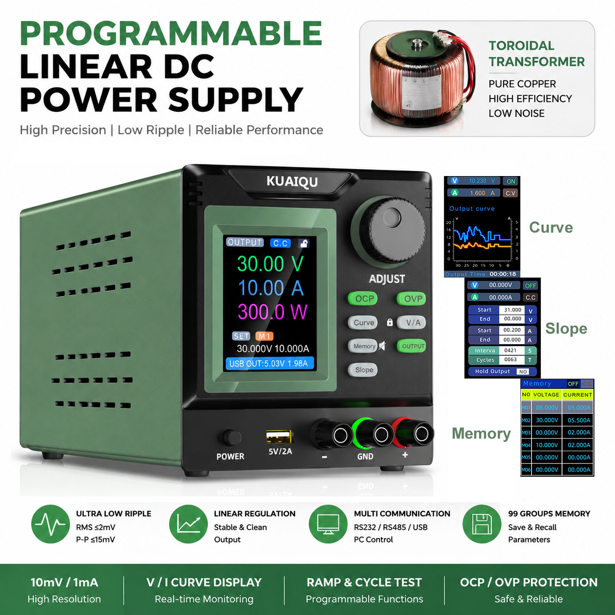 Alimentatore lineare CC a bass - Programmable Linear Dc Power Supply 30V 10A recensione e prezzo